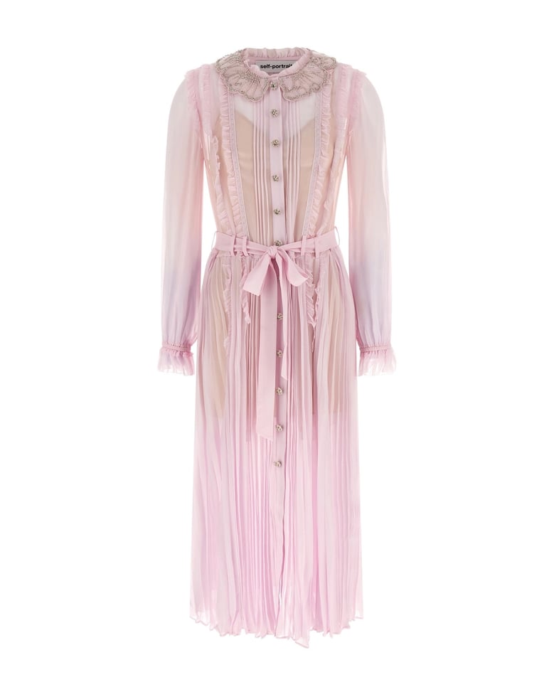 midi shirt dress pink by Selfnex