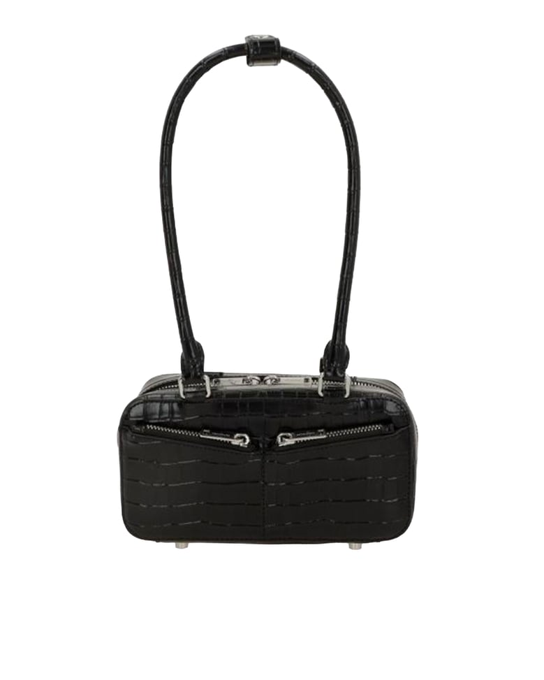 shoulder bag crocodile-effect black by Selfnex