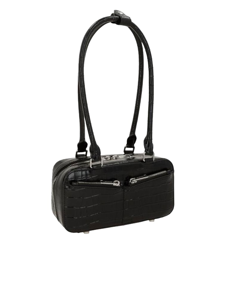 shoulder bag crocodile-effect black by Selfnex