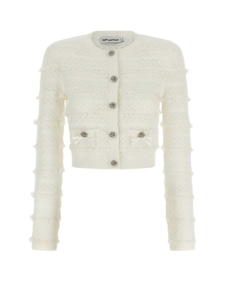 cardigan operato white by Selfnex