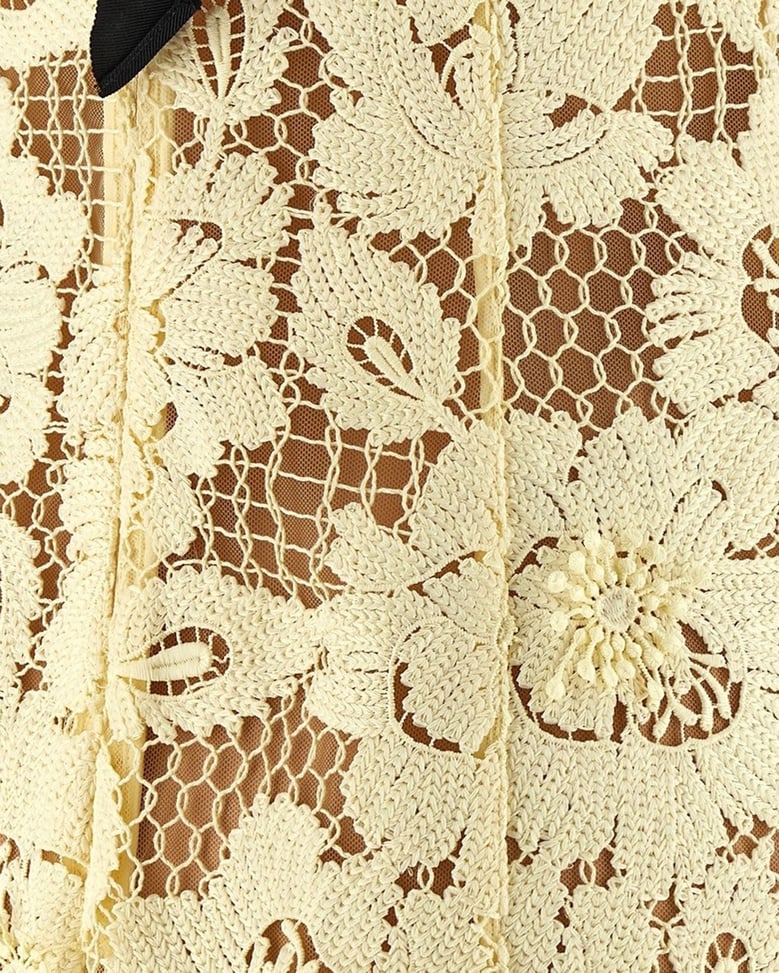 midi lace dress yellow by Selfnex