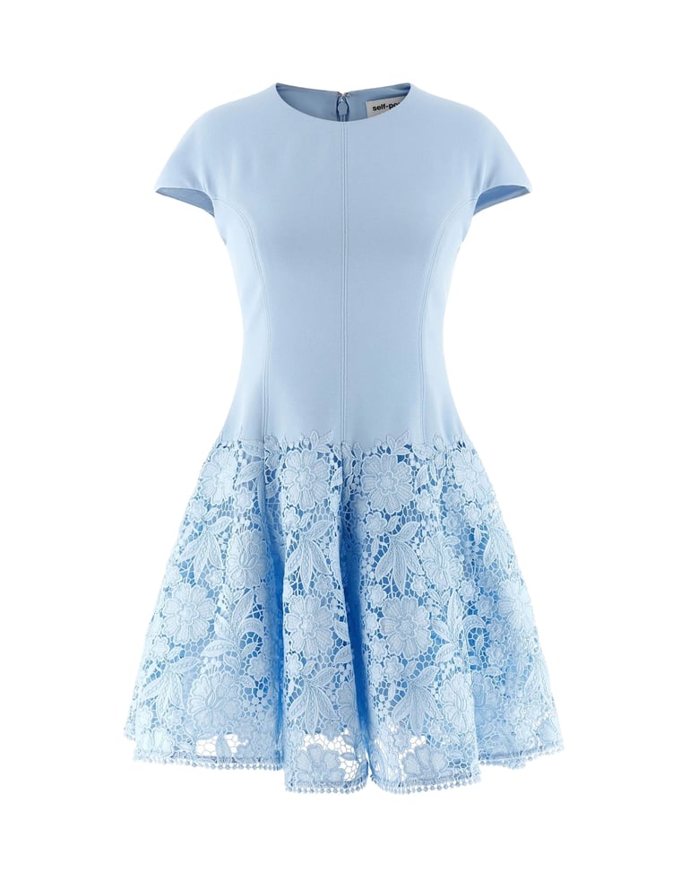 dress macramé lace blue by Selfnex
