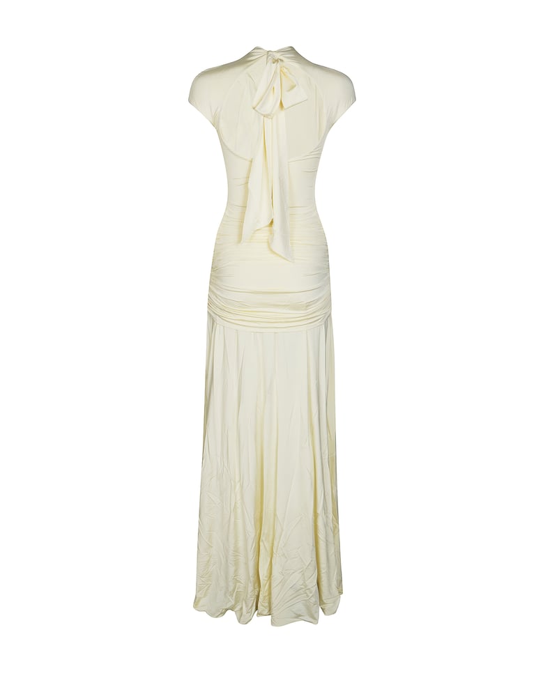 dress draped jersey yellow by Selfnex