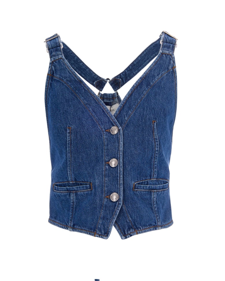 denim gilet night blue by Selfnex