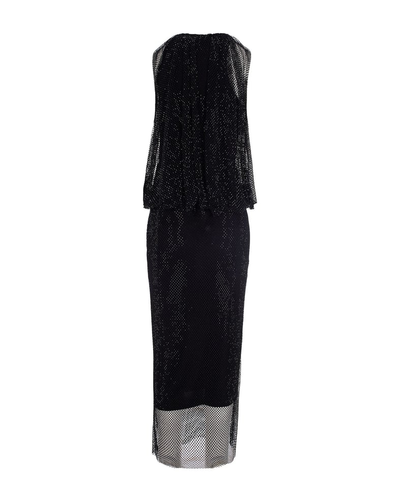 mesh dress with crystals, black by Selfnex