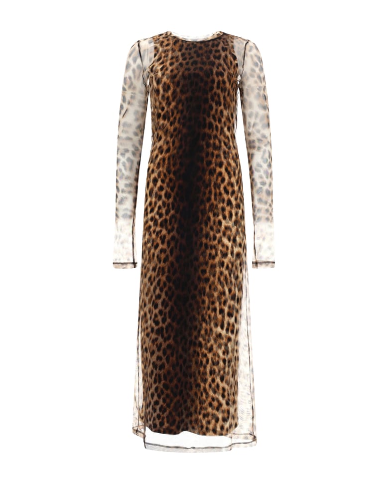 dress animal-print tulle brown/beige by Selfnex