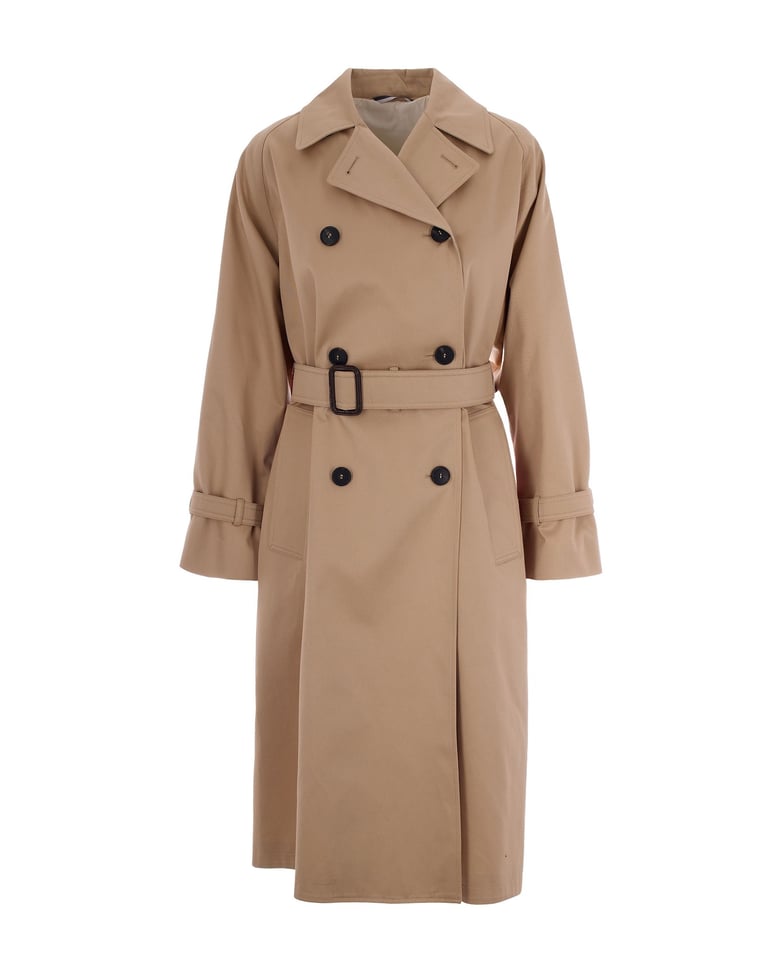 trench coat plum cotton gabardine by Selfnex