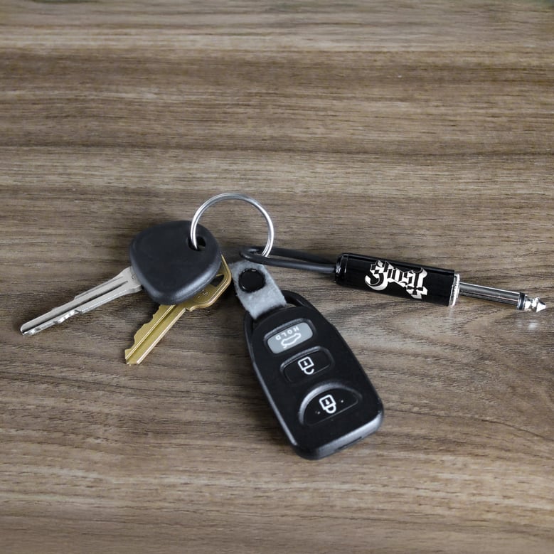 ghost logo guitar plug keychain by Selfnex